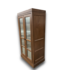 53432 Ribbed Glass And Wood Storage Cabinet