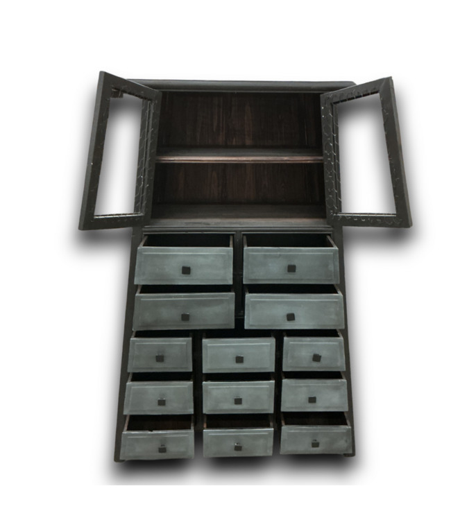 53453 Industrial Apothecary Style Cabinet/Accent Chest