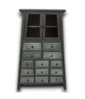 53453 Industrial Apothecary Style Cabinet/Accent Chest