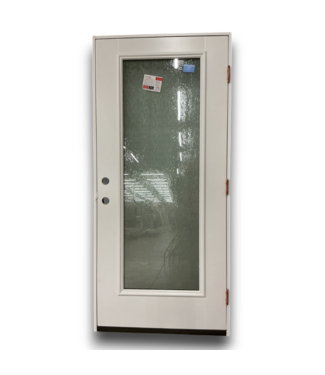 53466 Full Lite Prehung Exterior Door With Rain Glass 36 x 80