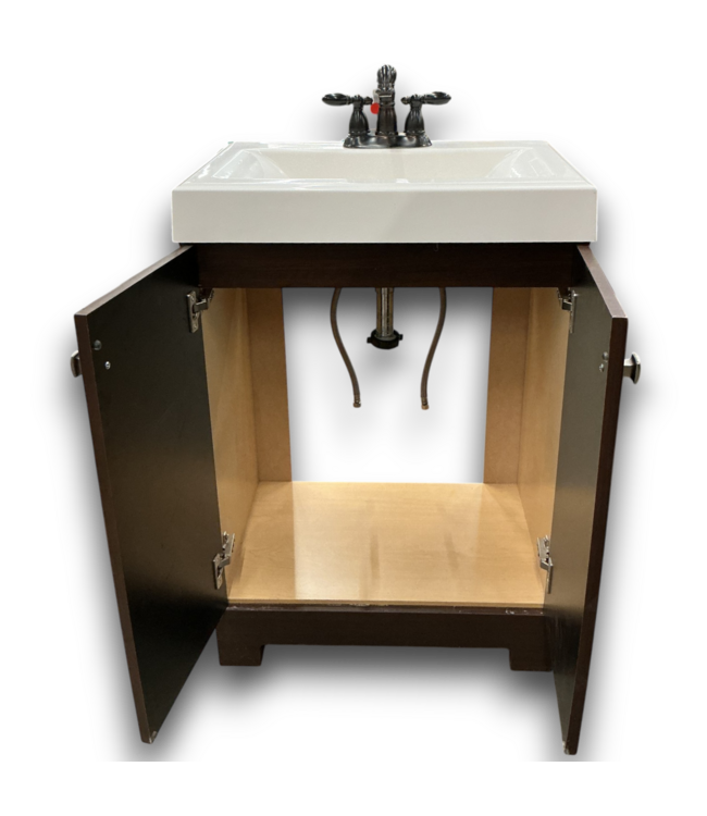 53455 Espresso Single Sink Bathroom Vanity 24"W