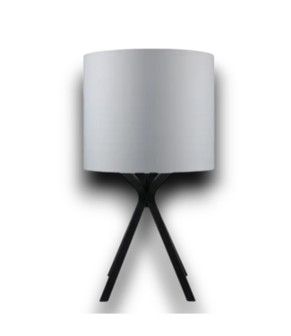 53484 Matte Black Table Lamp with Fabric Shade