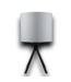 53484 Matte Black Table Lamp with Fabric Shade