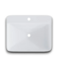 53497 White Vitreous China Bathroom Semi-Vessel Sink 23.4"