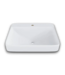 53497 White Vitreous China Bathroom Semi-Vessel Sink 23.4"