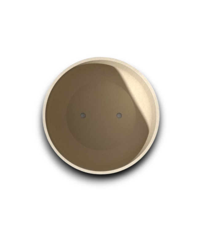 53498 Round Sand Plastic Indoor/Outdoor Planter 2 Pack