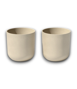 53498 Round Sand Plastic Indoor/Outdoor Planter 2 Pack