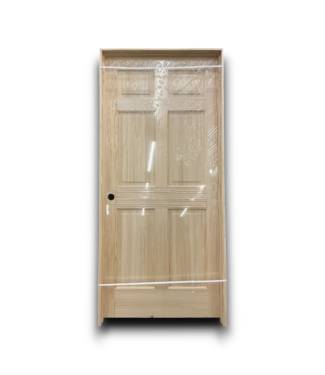 53504 Unfinished 6 Panel Prehung Interior Door 36 x 80