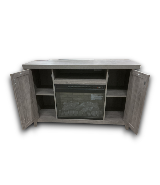 53511 Iron Oak Freestanding Infrared Electric Fireplace 48"