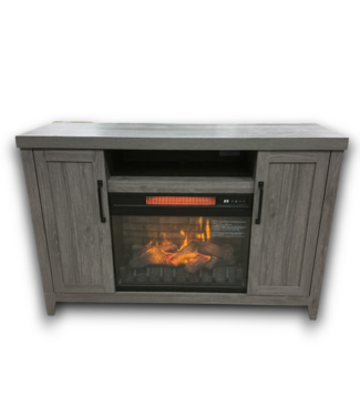 53511 Iron Oak Freestanding Infrared Electric Fireplace 48"