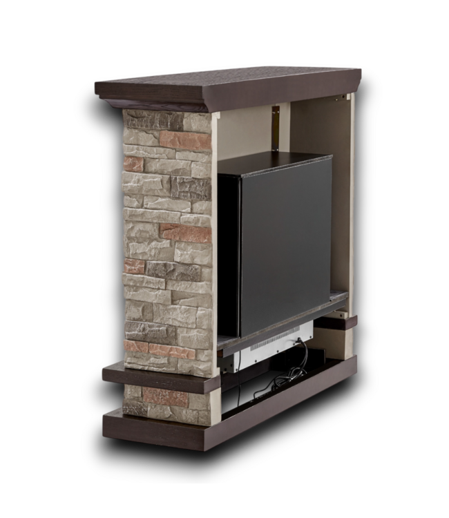 53513 Stacked Faux Sandstone Freestanding Electric Fireplace