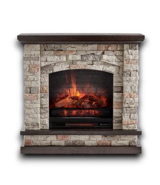 53513 Stacked Faux Sandstone Freestanding Electric Fireplace