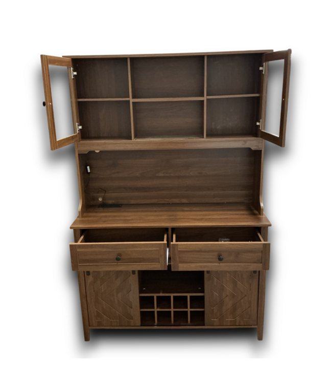 53502 Chestnut Farmhouse Bar Cabinet 47.25"W