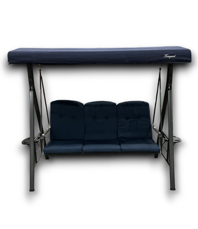 53517  Navy Blue Outdoor 3-Person Swing