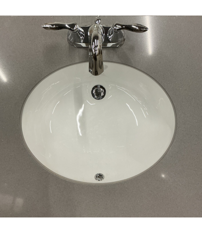 53521 Grey Stone Vanity Top With Sink And Faucet 61"W