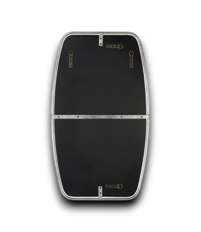 53522 Oval Silver Beveled Wall Mirror 21.25"W
