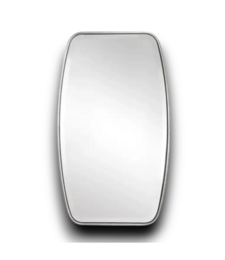53522 Oval Silver Beveled Wall Mirror 21.25"W