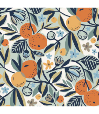 53526 Oranges & Navy Peel & Stick Wallpaper 30.75 sq. ft.