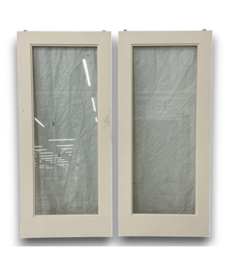 53529 Off-White Full-Lite Pocket Doors Set of 2 (36" x 80")