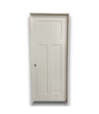 53531 White Prehung Interior Door 32x79 3-Panel RH Swing