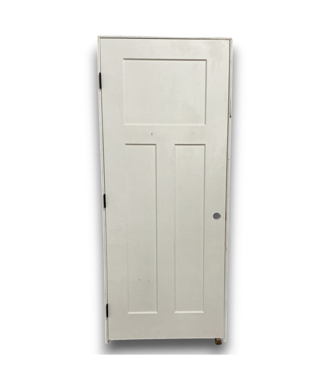 53531 White Prehung Interior Door 32x79 3-Panel RH Swing