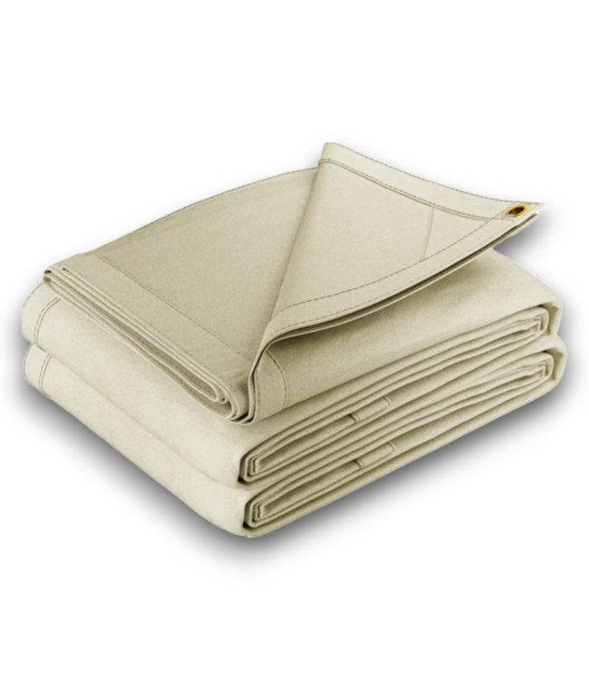 53535 White Waterproof Polyester 25-Mil Tarp 8 x 10