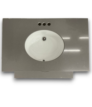 53534 Grey Engineered Stone Bathroom Vanity Top