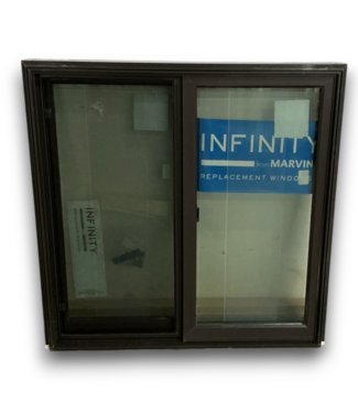 53537 Dark Brown Vinyl Horizontal Slider Window 35x35"