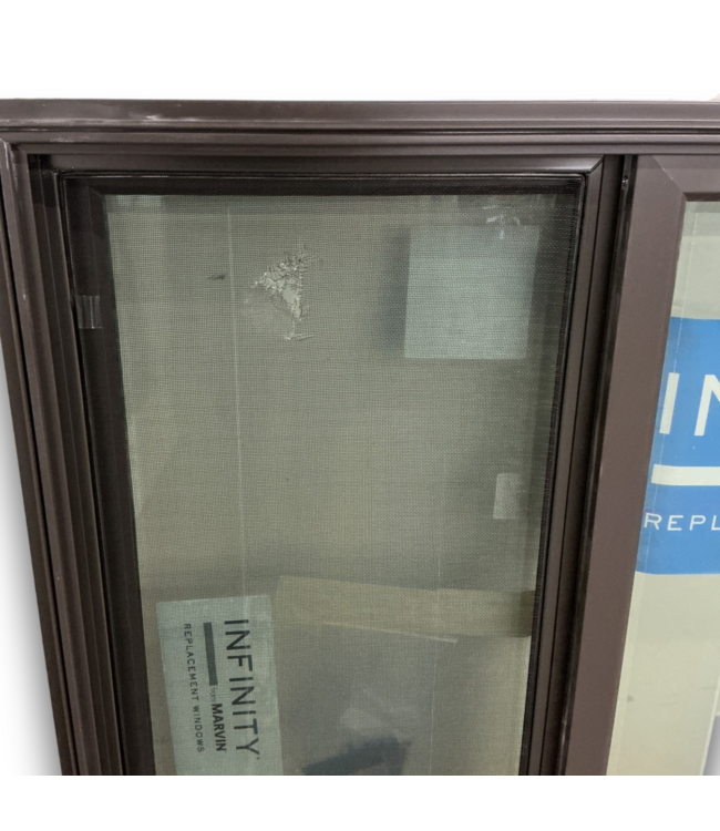 53537 Dark Brown Vinyl Horizontal Slider Window 35x35"