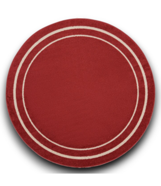 53546 Essentials Brick/Ivory Round Area Rug 8' x 8'