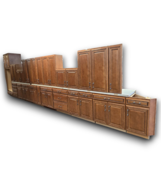 53542 Sedona Chestnut Cabinet Set of 19-pcs