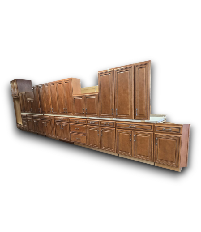53542 Sedona Chestnut Cabinet Set of 19-pcs