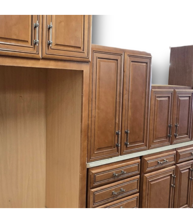 53542 Sedona Chestnut Cabinet Set of 19-pcs