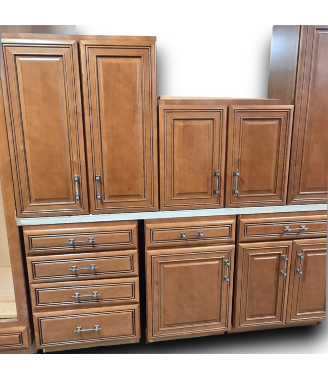 53542 Sedona Chestnut Cabinet Set of 19-pcs