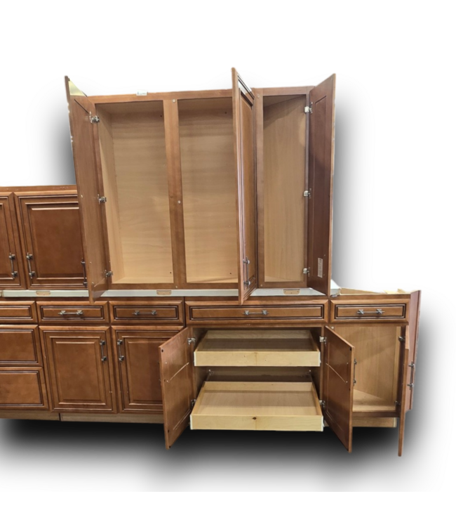 53542 Sedona Chestnut Cabinet Set of 19-pcs
