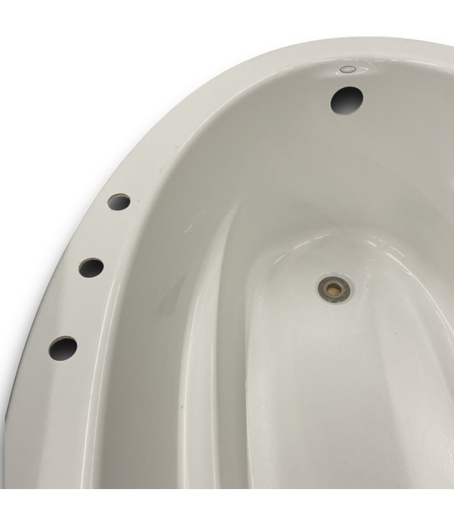 53547 Sunward White Acrylic Oval Drop-In Soaking Bathtub