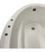 53547 Sunward White Acrylic Oval Drop-In Soaking Bathtub