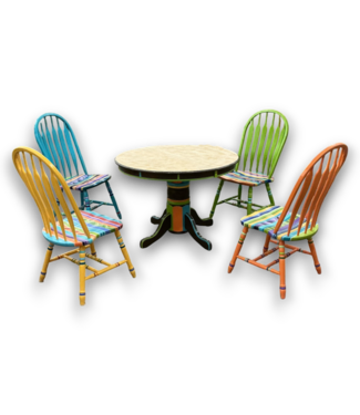 53553 Retro Fiesta Extendable Table with 4 Chairs (5-pcs)