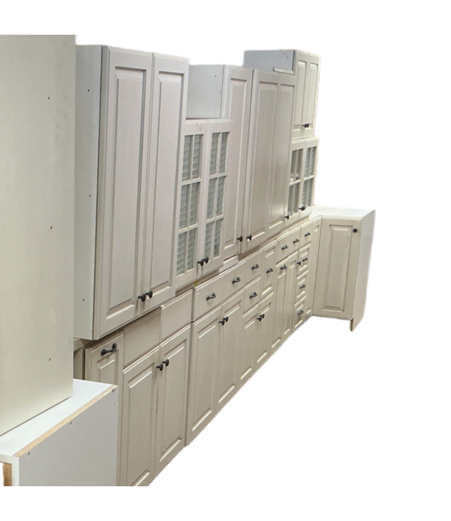 53565 Albastar White Cabinet Set of 17-pcs