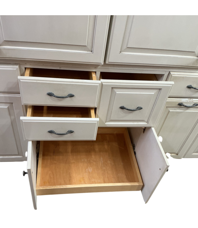 53565 Albastar White Cabinet Set of 17-pcs