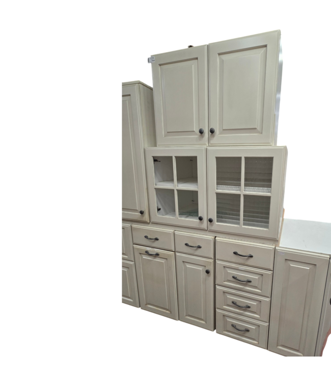 53565 Albastar White Cabinet Set of 17-pcs