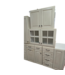 53565 Albastar White Cabinet Set of 17-pcs