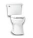 53564 White Elongated Soft Close Toilet 2-Piece