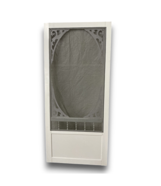 53576 White Single Hinged Vinyl Screen Door 36 x 80