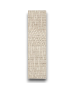53582 Ivory Cream Wool Runner Rug 2' x 8'