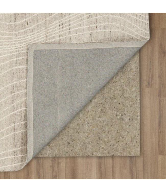 53582 Ivory Cream Wool Runner Rug 2' x 8'