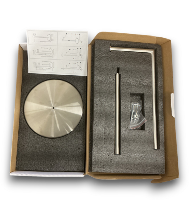 53594 Round Free Standing Toilet Paper Holder Brushed Nickel