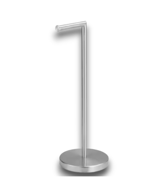 53594 Round Free Standing Toilet Paper Holder Brushed Nickel