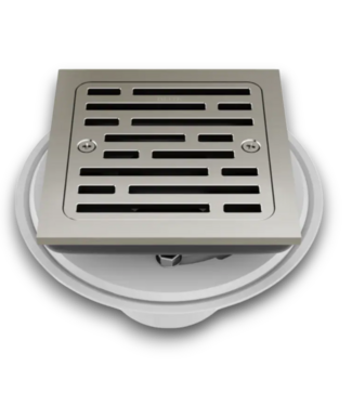 53596 Tile-In Brass Square Shower Drain Stainless 4"