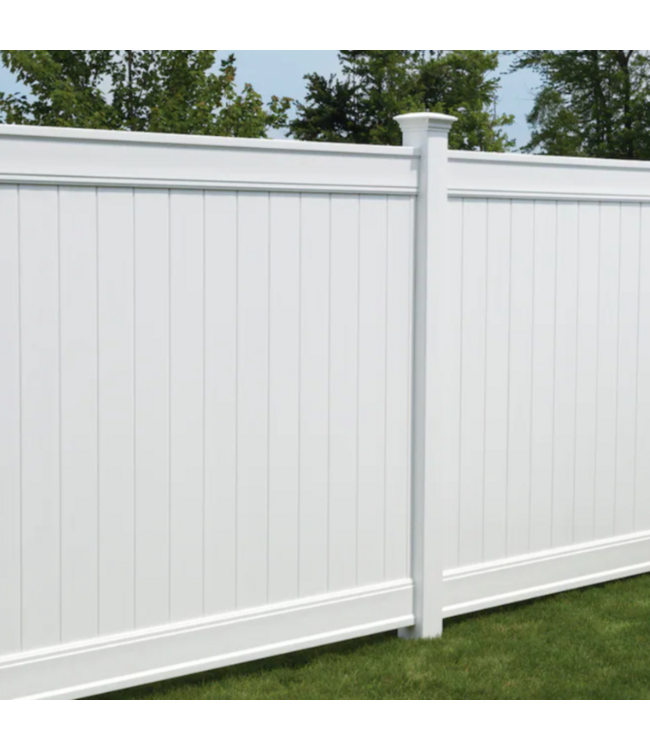 53598 Emblem White Vinyl Fence Post 5" x 9'